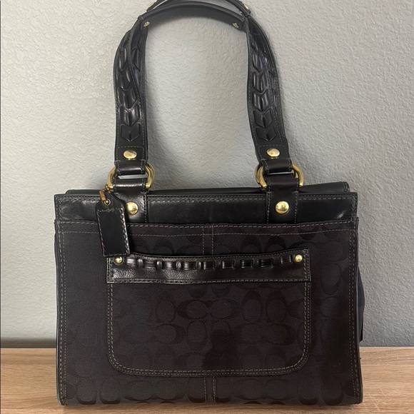 Coach Black Shoulder Bag with Gold Hardware - Picture 14 of 15
